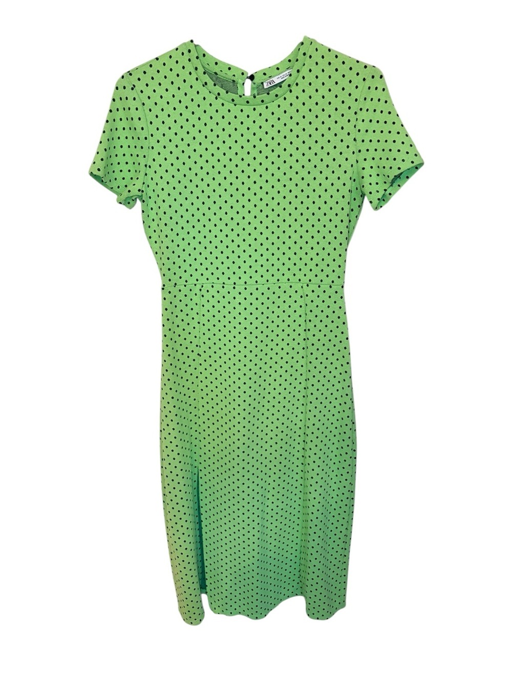 Zara Green Polka Dot Midi Dress